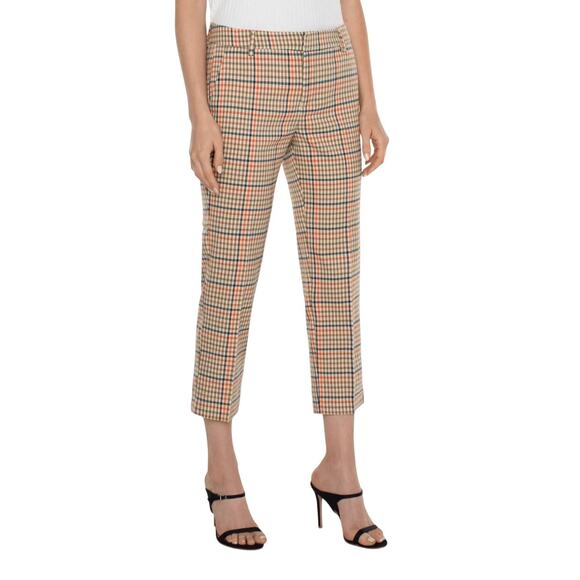 LIVERPOOL Kelsey Plaid Crop Trouser Pants Fall Colors | 10/30 - Picture 1 of 11